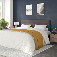 Flash Furniture TW-3WLHB21-GY-K-GG Paxton King Channel Stitched Fabric Upholstered Headboard, Adjustable Height from  44.5